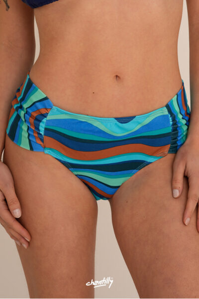 BIKINI CON FRUNCES LATERALES ONDAS